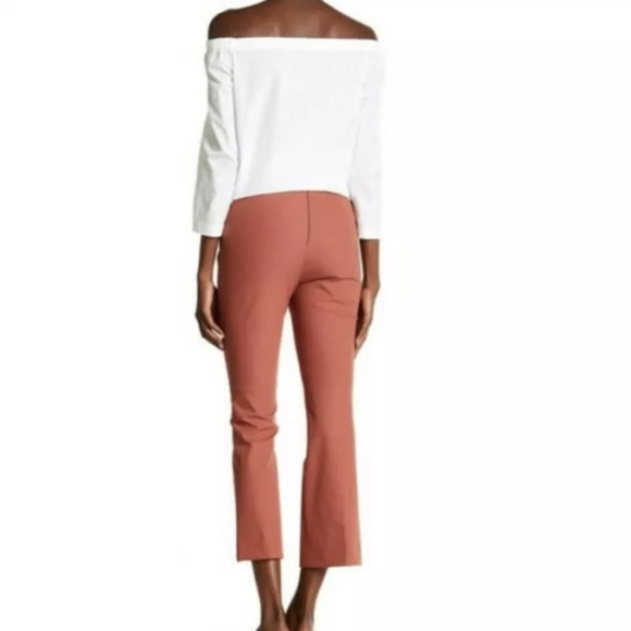 Theory Erstina B Pant Size 4 Deep Rose Approach Cropped - Picture 2 of 8